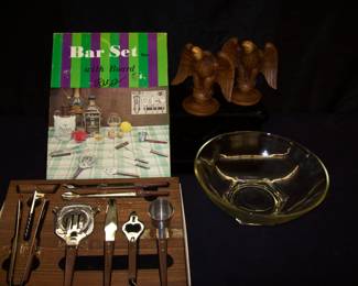 Bar set Eagle Wooden Candleholders