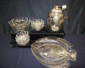 Silverplate Snowman Ice Bucket