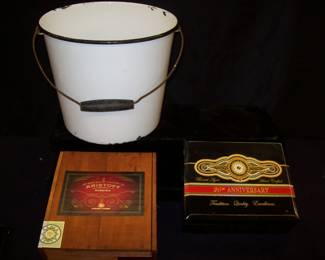 Cigar Boxes White Enamel