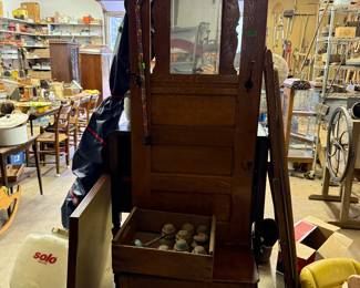 Antique Hall Tree -$100