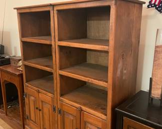 Solid wood shelf cabinet -pair