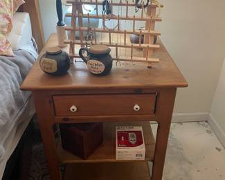 Bedside table. Bracelets and more