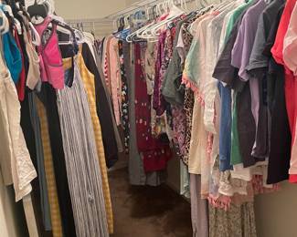 Lots of like new yoga pants, dresses , lounge wear. Great condition