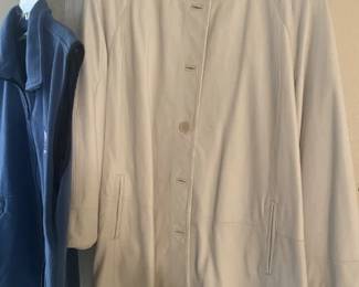 White Leather Ladies 3/4' over coat