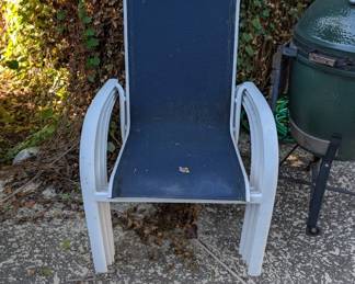 Blue sling back chairs.. 4 in this pic