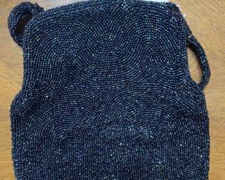 Vintage "Waverly" - Blue/Black beaded.