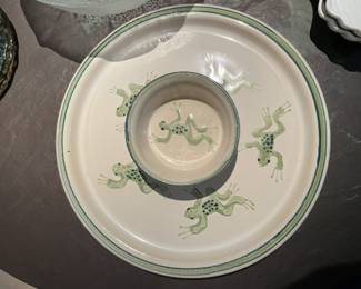 Frog Motif Chip & Dip tray