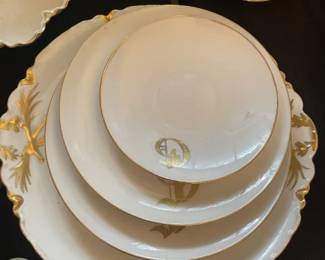 Limoges China - "D" initial