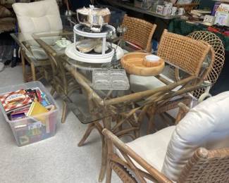 Another view glass top table & chairs