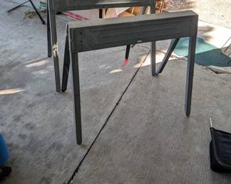 Pair of Metal Sawhorse
