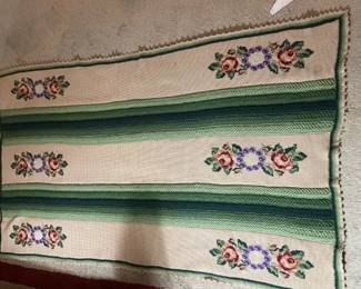 Needlepoint throw - 68 x 40" -