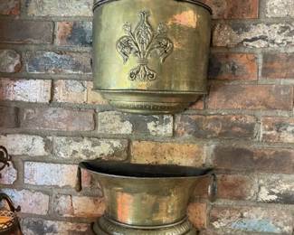 Brass wall mount pieces.