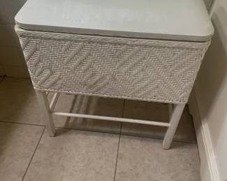 Wicker chest.