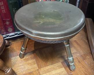 Brass 3-leg stool