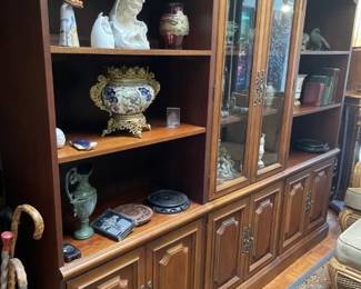 Wall unit book cases - each unit 106 x 29 x 17".