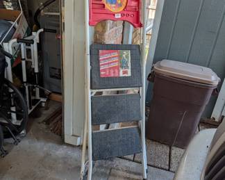 Sturdy folding ladder.