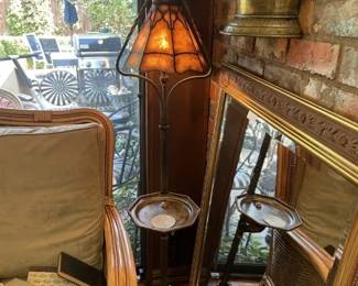 Antique floor lamp.  60" tall.