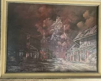 Artist Print signed by Artist - Cecil R Young, Jr. ...Note on back of print says, "This print is one of a kind Printer's Copy' written by Artist, May 9, 1980