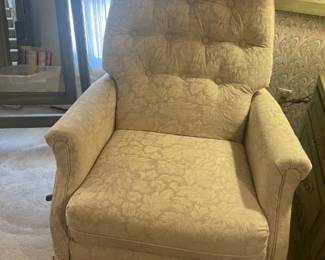 Occasional swivel rocker and recliner chair