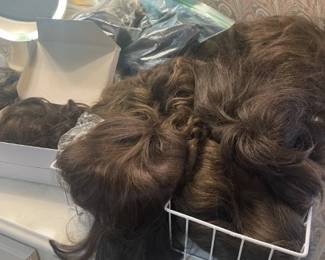 Assorted Wigs and hair pieces