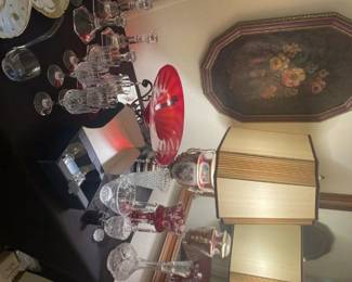 Misc Glassware, Lamp, Waterford Crystal Candle Holders