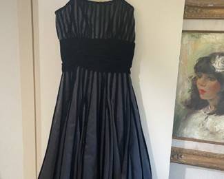Vintage Black Spaghetti Strap Dress