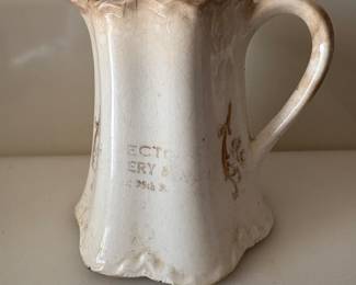 Antique Ironstone Advertising Pitcher - Late 1800s - early 1900s