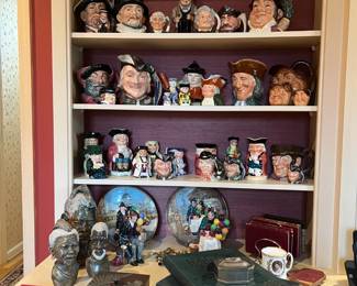 Royal Doulton Toby mugs, misc decor