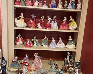 Royal Doulton figurines, misc porcelain
