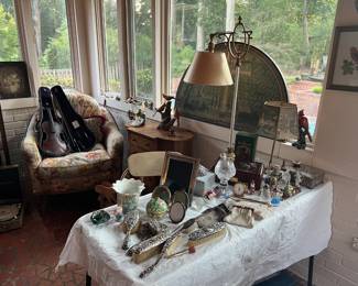Sterling frames, Herend, Waterford, lamps, misc