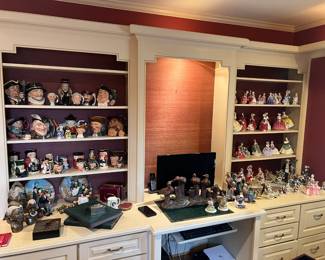Royal Doulton Toby mugs and figures, Boehm birds, misc decor