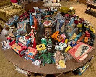 This is the same table, but a different view of the children's toys.