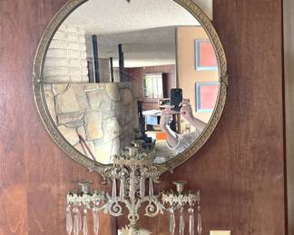 Come to the sale to see this candle holder and the wall mirror up close.