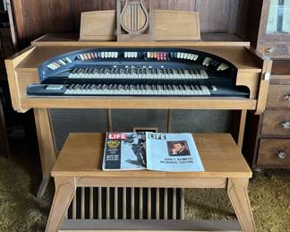 This is a better photo of the Conn two-manual organ.  Possibly the Theater model 641.  