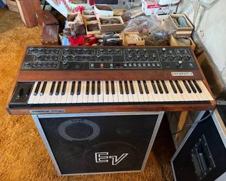 You've seen the Electro-Voice speaker in other pics, but the Prophet-5 synthesizer could be yours.  Untested, but this make/model is Legendary!