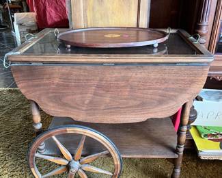 A very nice serving cart is shown here.