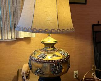 This design is in a jewelry box, lamps and other items in the house