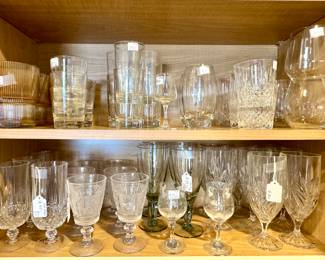 Glassware, plates, dishes, cookwares...
