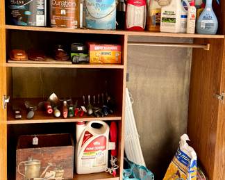 Paints, cleaners, yard supplies, tools, ...
