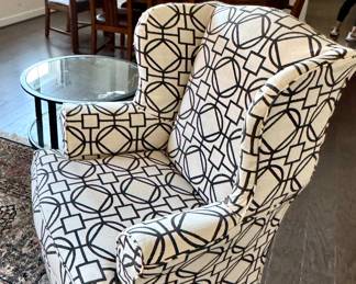 Super cool comfy slipcovered wingback chair