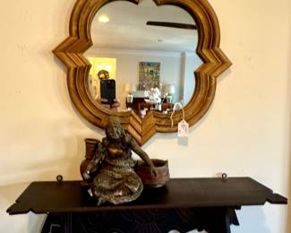 Deco wall shelf with iron matchholder