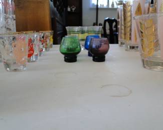 Four little shot glasses