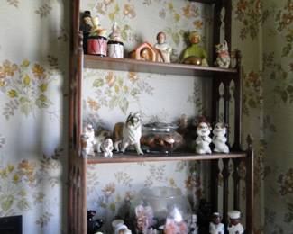 This shelf did fall apart, but all the salt and pepper shakers are all still for sale