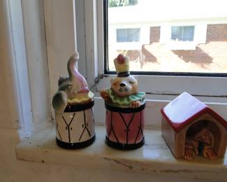 Salt and Pepper Shaker windowsill