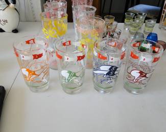 Boscul Peanut Butter racing tumbler's, with Greyhounds, set of four, and in mint condition