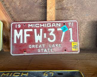 Pair 1971 Michigan License Plate