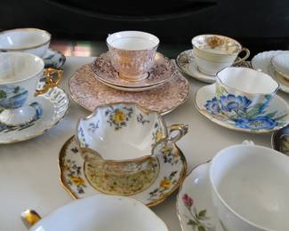 The detail on these fine teacups is amazing