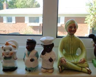 Yes the collection of salt and pepper shakers is outstanding.  But not for the dude on the right here, he just sits there doing nothing