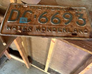 Single 1962 Michigan License Plate