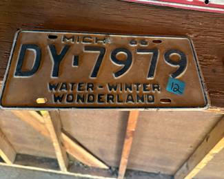 Single 1966 Michigan License Plate